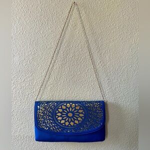NEW | Melie Bianco | Women's Gold and Blue Crossbody Bag